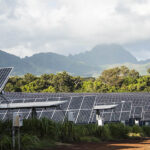 June 18, 2019 - AES Lawai Solar Project- Kauai. The solar array won 2019 Best Storage Application of the Year for the world's largest battery plant paired with solar generation. The project consists of a 28 MW PV and 100MWh Battery Energy Storage System (BESS). This type of power plant produces cheap, clean energy and uses batteries to deliver power when it is most valuable, instead of just when the sun shines. Recently partnered with NREL on  a distributed grid energy project, this 1.1 acre, 250kW DC pilot scale PV Array and battery storage plant will aid in meeting Hawaii's legislative mandate of 100 percent renewables by 2045, though, it requires more power delivery than just midday solar abundance.  (Photo by Dennis Schroeder / NREL)